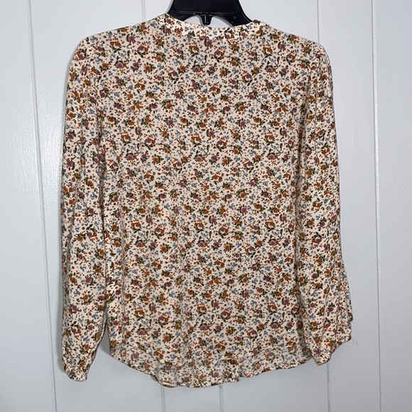 Zara Girl’s Long Sleeve Flowy Floral Blouse Size 11/12 - Picture 4 of 8